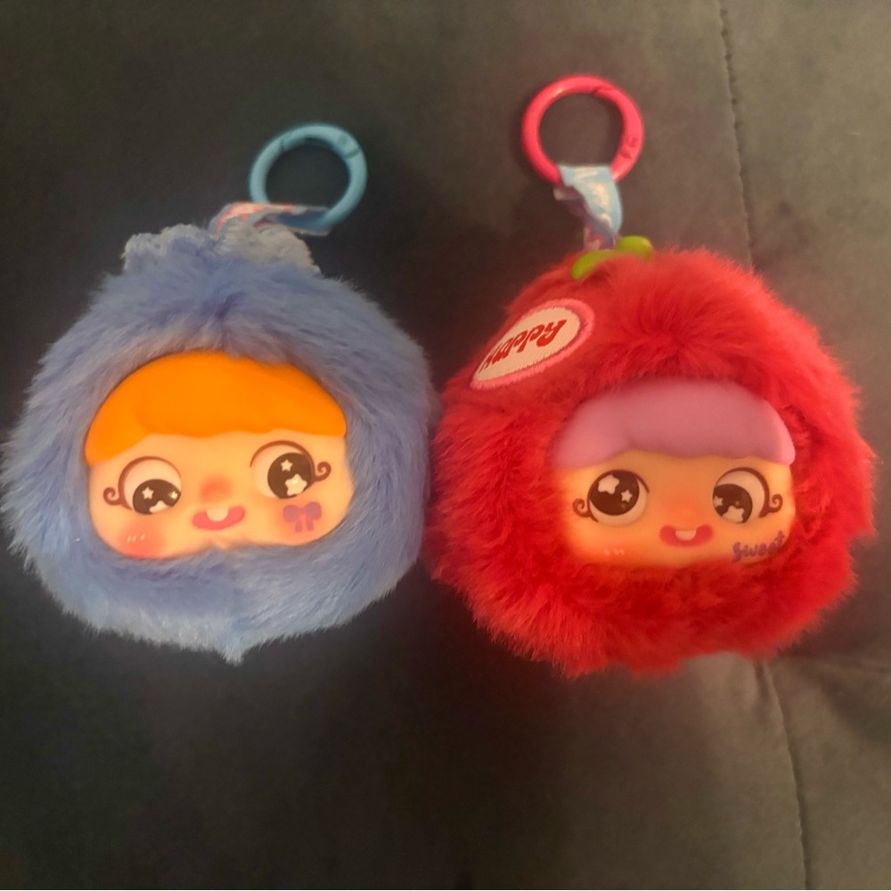 Yaya Fun Fruit Plush Keychain x2
